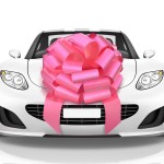Mata1-USA - Huge Car Bow - Pink, 23 Inch - Big Gift Wrapping Bow for Large Gift Decoration - Giant Size for Indoor & Outdoor Use - 26 Loops & 4 Stickers