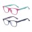 Outray 2 Pack Kids Computer Blue Light Blocking Glasses for Boys and Gilrs Age 3-12 Anti Eyestrain (Set Purple+Pink/Green, 46)