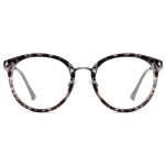 SOJOS Retro Round TR90 Blue Light Reading Glasses Womens Mens Readers Computer Glasses Eyewear Frame SJ9001, Grey Tortoise Frame 0.00 x