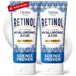 LilyAna Naturals Retinol Cream - Anti-Aging Moisturizer for Face & Neck, Made in USA, Wrinkle Reduction - 1.7oz, 2 Pack
