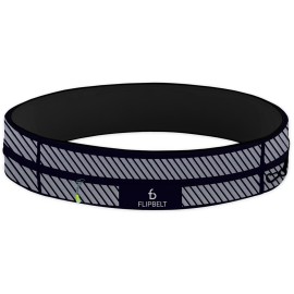 FlipBelt Zipper Running Belt for Phone and Small Accessories, Exercise Waist Pouch for Women and Men, M, Reflective Black