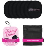 The Original Makeup Eraser 7-Day Set, Erase All Makeup with Just Water, Including Waterproof Mascara, Eyeliner, Foundation, Lipstick, Sunscreen, and More! Chic Black, 7ct.
