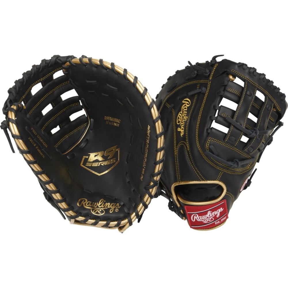 Rawlings | R9 Baseball First Base Mitt | 12.5 |Modified Pro H Web | Right Hand Throw