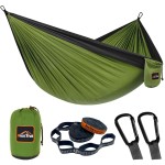 AnorTrek Camping Hammock, Super Lightweight Portable Parachute Hammock with Two Tree Straps Single or Double Nylon Travel Tree Hammocks for Camping Backpacking Hiking