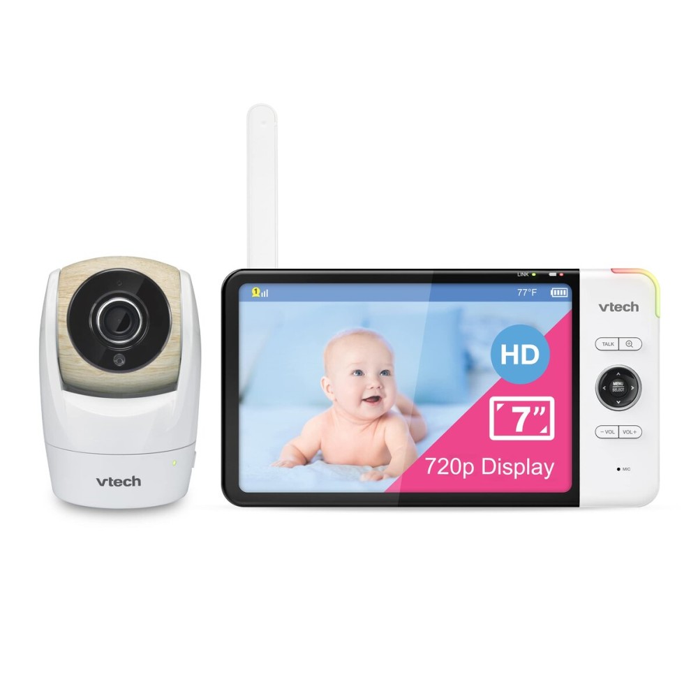 VTech VM919HD (Upgraded) Video Monitor with 7\'\' 720p Screen,360 Panoramic Viewing, 110 Wide-Angle View,Night Vision, Up to 1000ft Range, Secured Transmission No WiFi