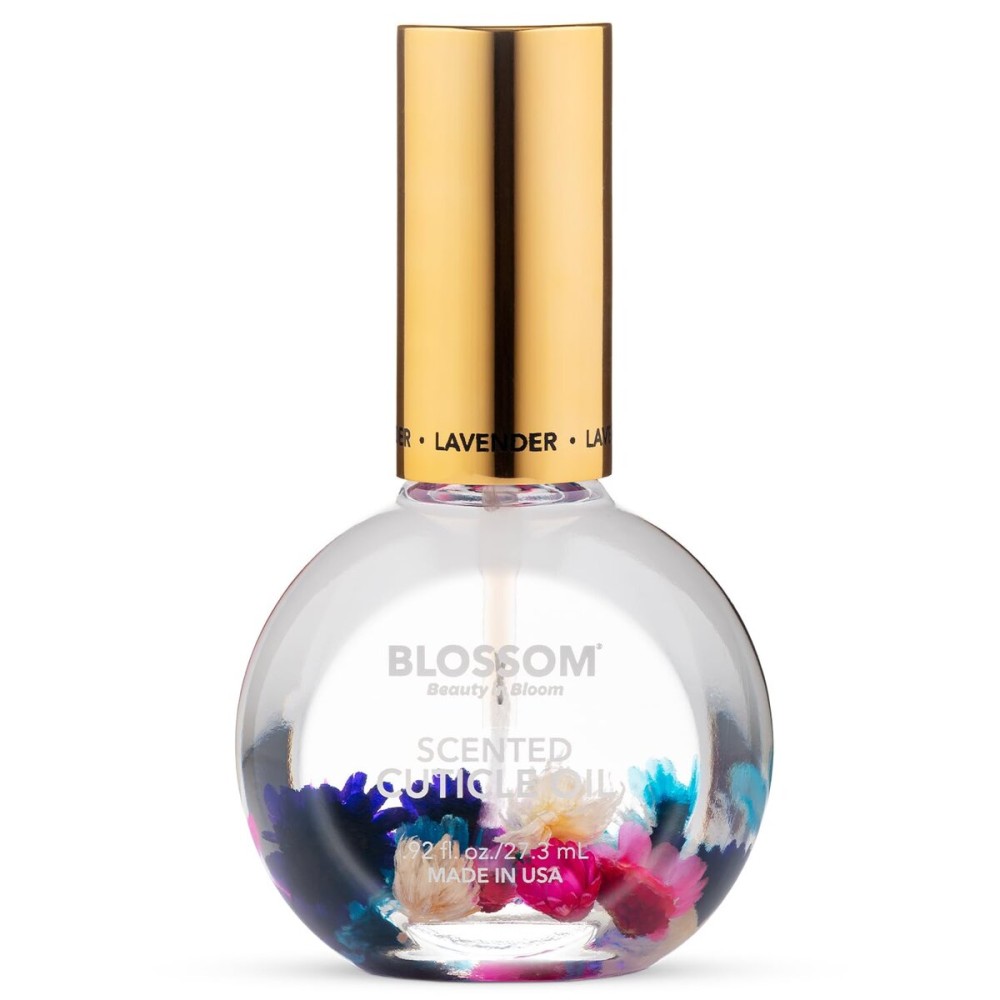 Blossom Cuticle Oil for Nails, Hydrating, Moisturizing, Scented Nail Oil Cuticle Care, Infused with Real Flowers, Made in USA, 0.92 fl. oz, Lavender