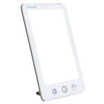 Verilux HappyLight Touch Plus - Light Therapy Lamp with 10,000 Lux, UV-Free, LED Bright White Light with Adjustable Brightness, Color, Countdown Timer, & Detachable Stand - Boost Mood, Sleep, & Focus