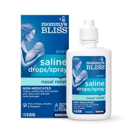 Mommy\'s Bliss Saline Drops/Spray, Nasal Relief for Newborns & Up, 1 Fl Oz