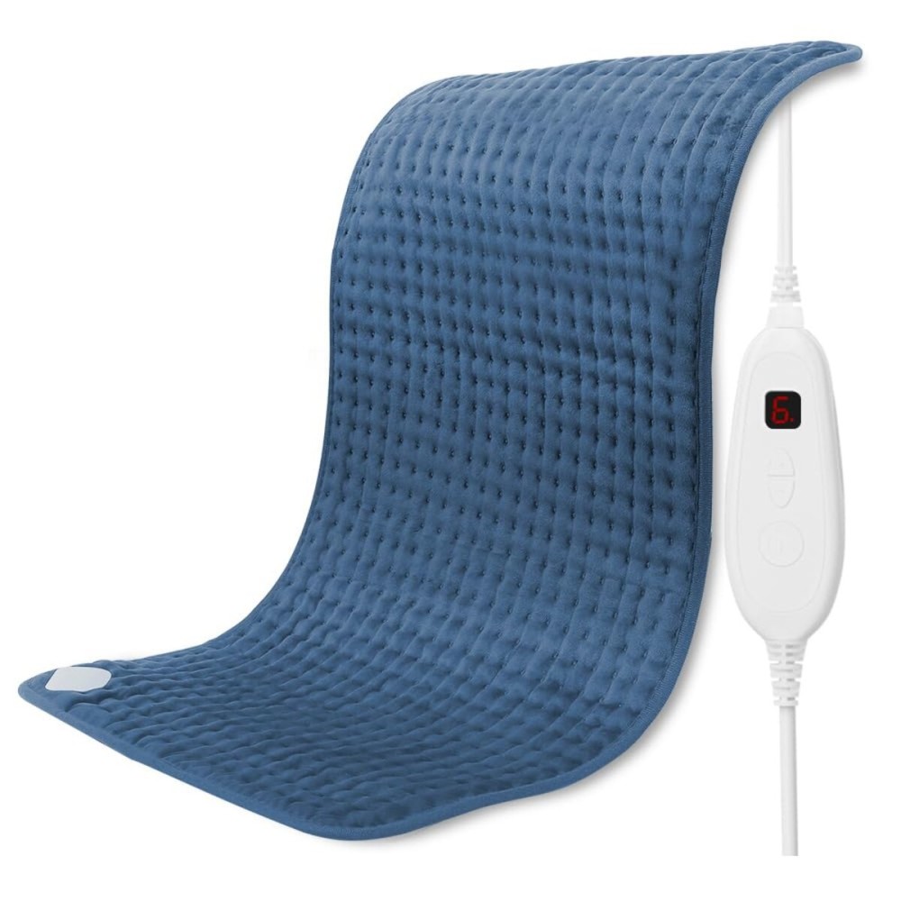 DAILYLIFE Heating Pad for Back Pain Relief, 12 x 24 Electric Heating Pads for Cramps, Back, Shoulder and Neck with 6 Heat Settings, Fast-Heating Technology, Auto Shut Off, UL Certification, Blue