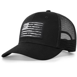 Naicissism American Fish Flag Trucker Hat, Fishing Gifts for Men, Outdoor Snapback Fishing Hat Perfect for Fishing and Daily Use
