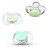 Smilo Baby Pacifier with Orthodontic Design for Healthy Dental Development - Stage 2 for Babies 3-9 Months - Pack of 3X 100% Silicone Pacifiers BPA Free - Glow-in-The-Dark