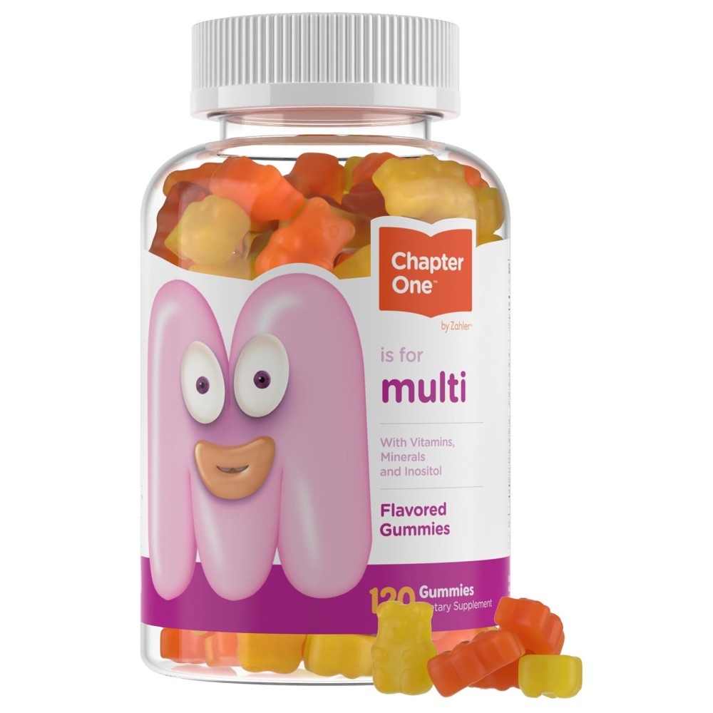 Zahler - Chapter One Kids Multivitamin Gummy with 13 Vitamins & Nutrients (120 Flavored Gummies) - Certified Kosher Kids Vitamins Including Vitamin C, D3, Zinc & More - Delicious Multivitamin Gummies