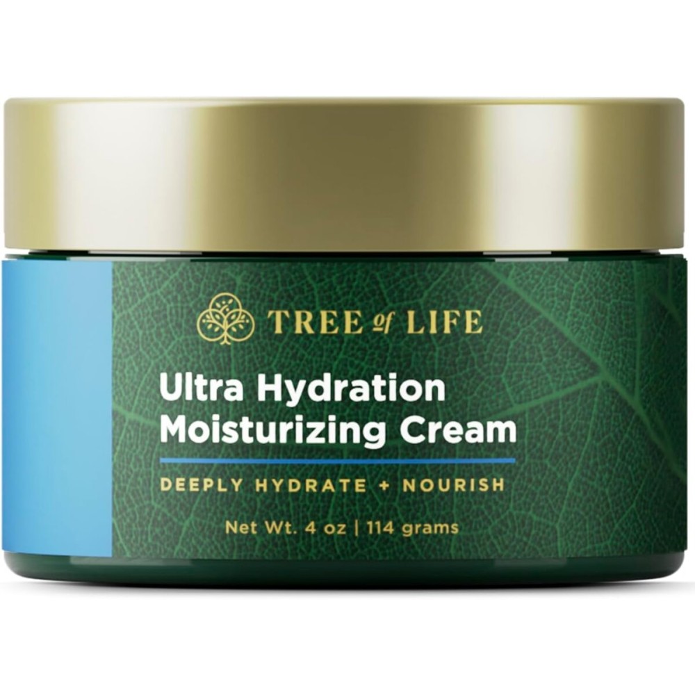 Tree of Life Beauty Moisturizer, Hydrating, Anti-Aging, Reduces Dark Spots & Fine Lines, Brightens, Firmer and Smoother Skin Non Greasy - Ultra Hydration Face Cream 4 Fl Oz