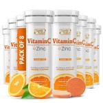 SIGNIFY NATURE Vitamin C 1000mg Effervescent Tablets - Potent Immune Support VIT C with Zinc Supplement - Sugar-Free & Vegan Formula | Dissolvable Vitamin C Tablets - Water Soluble Fizzy Elixir - 80CT