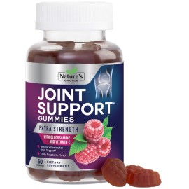 Joint Support Gummies - Extra Strength Glucosamine Gummy Supplement with Vitamin E - Natural Cartilage Joint Health & Flexibility Support, Best Support Glucosamine Chew for Men & Women - 60 Gummies