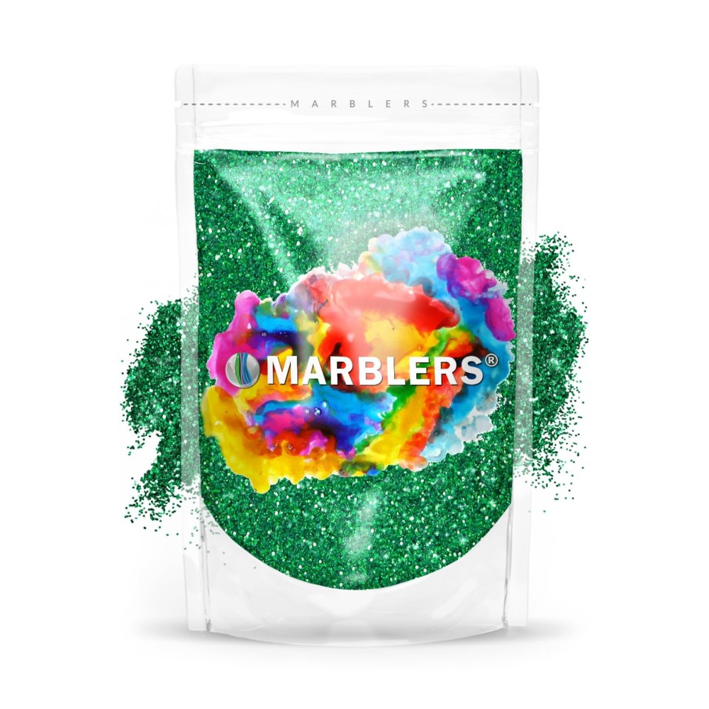 MARBLERS Twinkle Glitter [Christmas Green] 3oz (85g) | Fine | Non-Toxic, Vegan, Cruelty-Free | Face, Body, Eyeshadow, Hair, Festival, Party Makeup | Nail Art, Polish | Resin, Tumbler, Slime, Craft