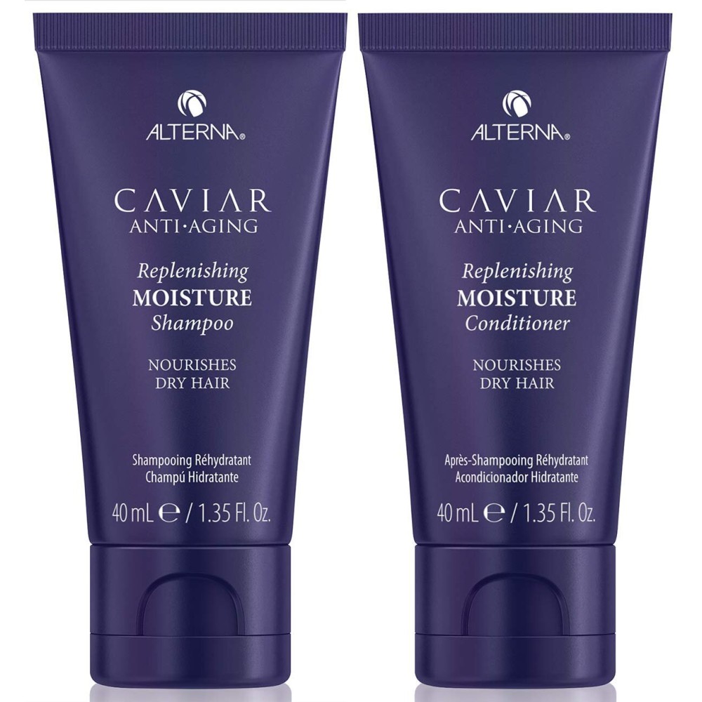 Alterna Caviar Anti-Aging Replenishing Moisture Shampoo and Conditioner Set, For Dry, Brittle Hair, Protects, Restores and Hydrates, Sulfate Free