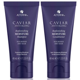 Alterna Caviar Anti-Aging Replenishing Moisture Shampoo and Conditioner Set, For Dry, Brittle Hair, Protects, Restores and Hydrates, Sulfate Free