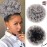 rosmile Afro Puff Drawstring Ponytail Extension for Black Women, Premium Ombre Gray 1BT0906 80 Gram Short Synthetic Afro Puff Ponytail for Natural Hair, Clip On Kinky Drawstring Curly Ponytail Bun