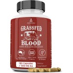 Ancestral Supplements Grass Fed Blood is Blood, Liver & Spleen Formula, 500mg, Grass Fed Beef Supplement, Red & White Blood Cell Formation, Immune and Heart Health Support, Non GMO, 180 Capsules