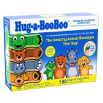 Super Fun Kids Bandages by Hug-a-BooBoo! The Amazing Animal Bandages That Hug! Childrens Favorite Stuffed Animal Designs - Hippo, Puppy, Teddy Bear & Frog! Family Bulk Pack Assortment -100ct Box