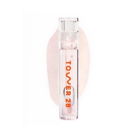 Tower 28 ShineOn Lip Jelly, CHILL | Non-Sticky, Vegan Lip Gloss in Clear | Moisturizing Apricot and Raspberry Seed Oil | Clean, Cruelty Free