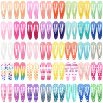 Toddler Hair Clips, Funtopia 80 Pcs (1.2 Inch, 3cm) Cute Mini Snap Hair Clips for Baby Girls Kids, Colorful Small Snap Barrettes Metal Barrette for Fine Hair