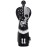 caiobob mytag Golf Skull Skeleton Head Cover Golf Club Black Leather Headcovers Set Fits Driver Fairway Wood Hybrid (1pc Hybrid Cover)