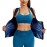 Junlan Sauna Suit for Women Waist Trainer Vest Sweat Tank Top Shaper for Women with Zipper (Blue, Large)