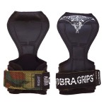 Cobra Grips PRO Weight Lifting Gloves Heavy Duty Straps Alternative Power Lifting Hooks Best for Deadlifts Adjustable Neoprene Padded Wrist Wraps Support Bodybuilding (FIT Milt CAMO Rubber)