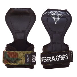 Cobra Grips PRO Weight Lifting Gloves Heavy Duty Straps Alternative Power Lifting Hooks Best for Deadlifts Adjustable Neoprene Padded Wrist Wraps Support Bodybuilding (FIT Milt CAMO Rubber)