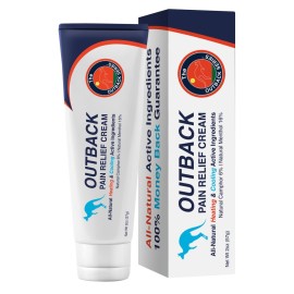 The Outback Series Pain Relief Cream Natural Heating & Cooling: Camphor 6% & Menthol 16% - Fast Acting Instant Relief for Arthritis, Backache, Strains, Sore Muscles, and Joint Pain - 60mL (2 oz)