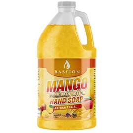 Antibacterial Hand Soap- Mango Scented Moisturizing Pearlized Liquid Hand Wash - 1/2 Gallon (64 oz.) Bulk Refill Jug. Mango Scented. Non-Toxic. Made In The USA