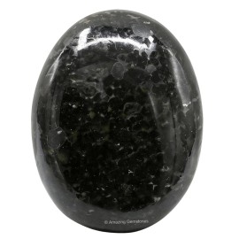 Amazing Gemstone Nuummite Crystals and Healing Stones - Large Palm Stone Crystals Piedra - Crystal for Good Luck, Balanced Positive Energy, Meditation - Unique Stocking Stuffers, Gifts for Women