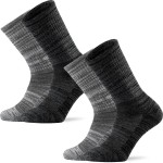 Ortis Men\'s Merino Wool Cushion Crew Socks with Moisture Wicking Control Light Weight Breathable for Outdoor Hiking Cycling(MixColor2 L)