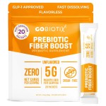 GoBiotix Fiber Supplement Powder with Prebiotics for Digestive Health and GLP-1 Support, Soluble Fiber for Gut Health & Debloat, Keto, Vegan, Gluten & Sugar Free, 20 Servings (Travel)