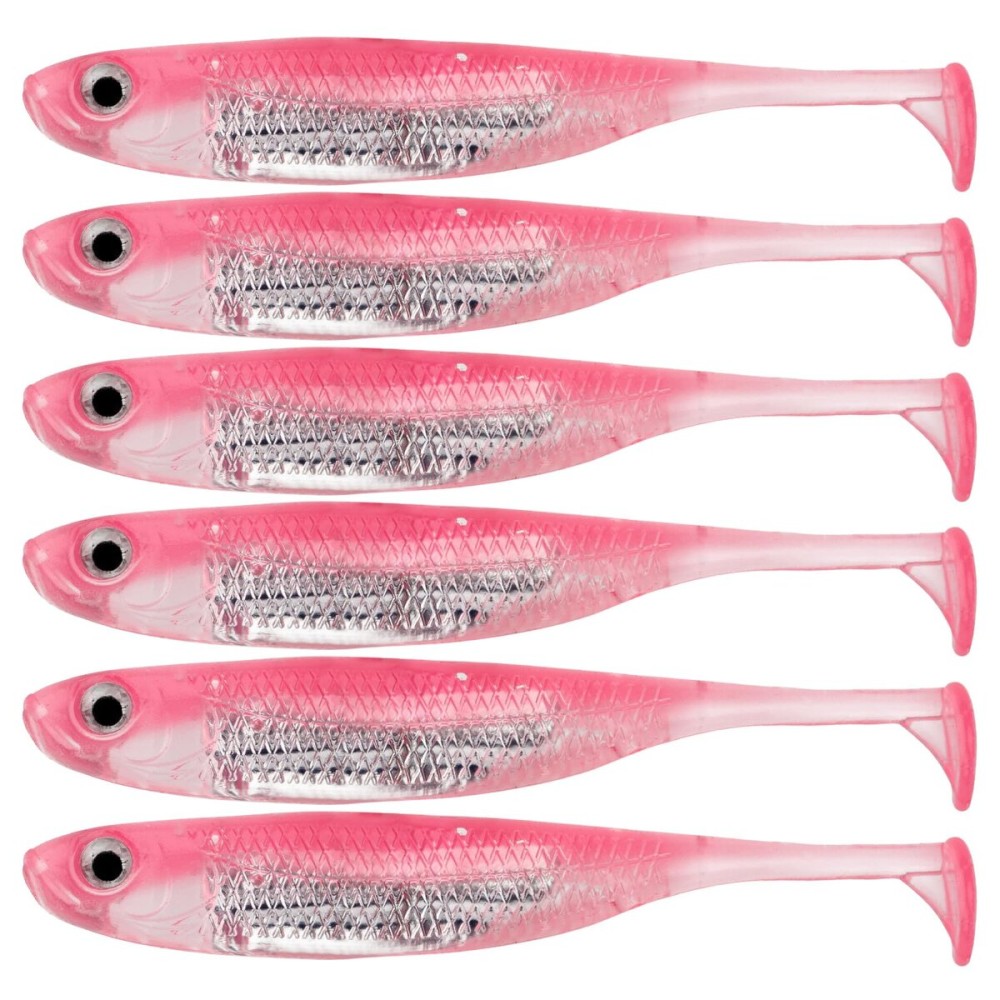 QualyQualy Soft Plastic Swimbait Paddle Tail Soft Lures 2.75 Shad Minnow Soft Swim Bait for Bass, Trout, Walleye, Crappie, Pike (6, 2.75in - 6Pcs)