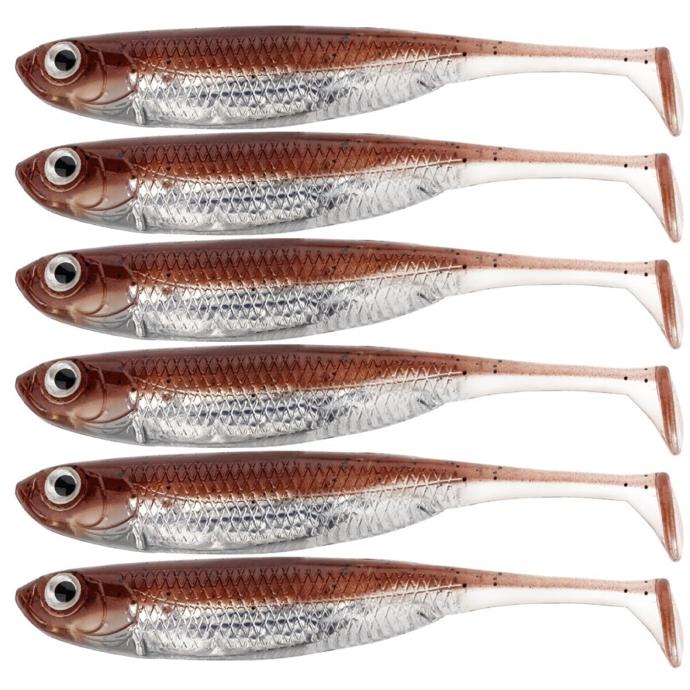 Paddle Tail Soft Lures Shad Lure Swimbaits Minnow Bait Paddle Tail Shad Bait for Pike Bass Trout Walleye Crappie (8, 3.14in - 6Pcs)