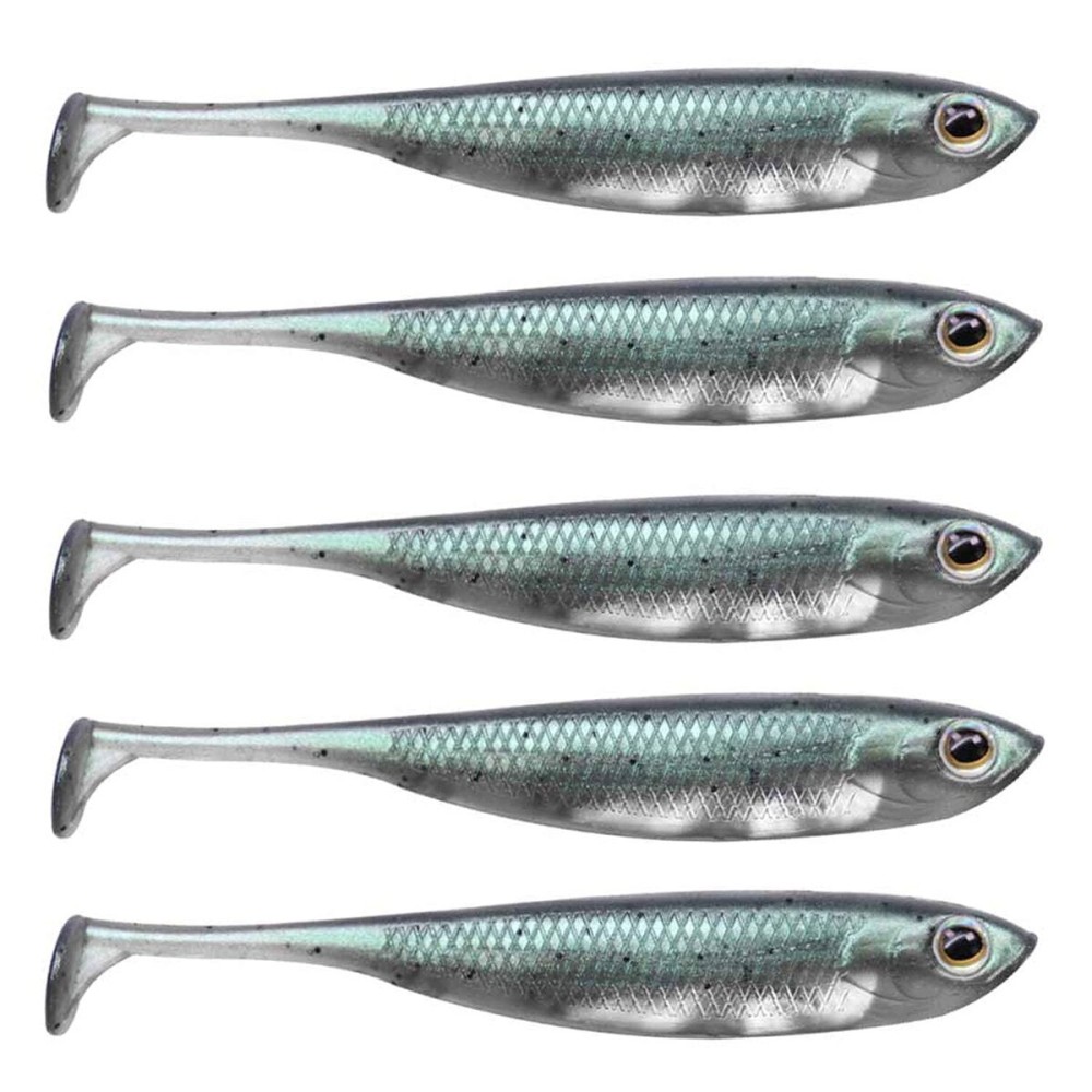 QualyQualy Soft Plastic Swimbait Paddle Tail Soft Lures 2.75 Shad Lure Shad Bait Bass Bait Shad Minnow Soft Swim Bait for Bass Trout Walleye Crappie Pike (4, 2.75in - 6Pcs)