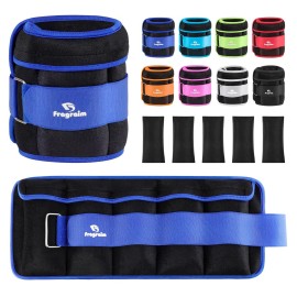 Adjustable Ankle Weights 1-12 LBS Pair with Removable Weight for Jogging, Gymnastics, Aerobics, Physical Therapy, Resistance Training|Each 1.2-6 lbs, Total 12LBS, Blue