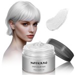 Christmas White Hair Color Wax 4.23 Ounces, Hair Spray Color, Natural Hair Wax Color, Washable Kids Women Temporary Hair Color Dye Clays for Beard, DIY, Parties, Cosplay, Role Playing,Halloween(White)