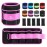 Adjustable Ankle Weights 1-5 LBS Pair with Removable Weight for Jogging, Gymnastics, Aerobics, Physical Therapy, Resistance Training|Each 0.5-2.5 LBS, Total 5LBS, Purple