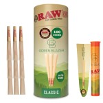 RAW Pre Rolled Cones - Single Size Dogwalker 70/30 (70mm) - 100 Pack - Mini RAW Cones with Tips for Smoking - Slow-Burning Classic Rolling Paper
