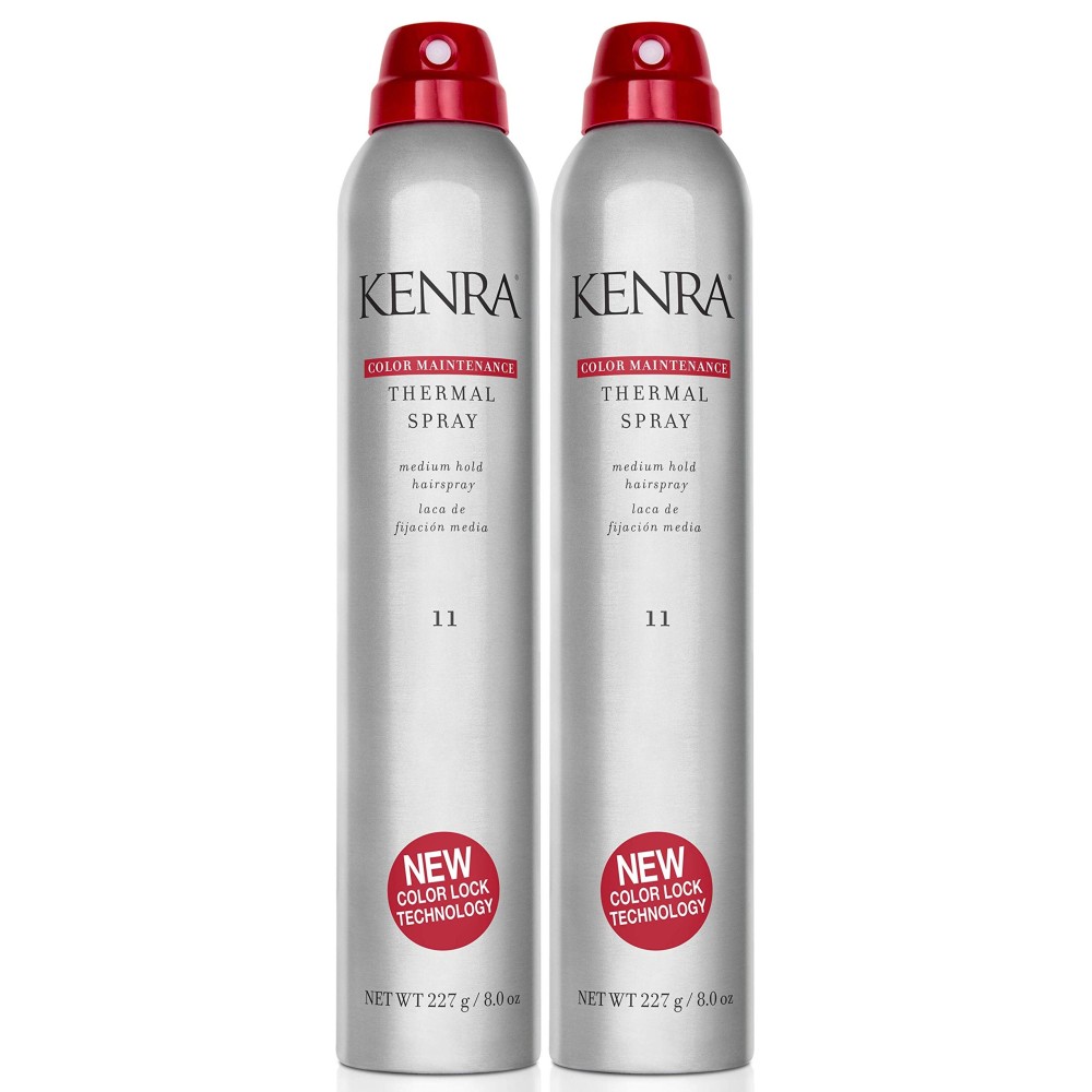 Kenra Professional Color Maintenance Thermal Spray 11 | Color Protection Hairspray | All Hair Types | 8 oz (2-Pack)