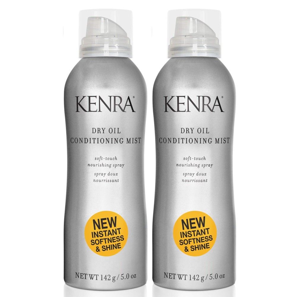 Kenra Professional Dry Oil Conditioning Mist | Soft-Touch Nourishing Spray | Increases Shine & Softness | All Hair Types | 5 oz. (2-Pack)