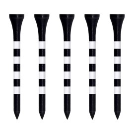Zivisk Wooden Golf Tees 2-3/4 inch 100 Count, 2.75 Long Golf Wood Bamboo Tees(Black,70mm)