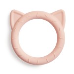 mushie Silicone Baby Teether Toy | Cat (Blush)