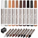 DAIXISM Furniture Repair Kit Wood Markers Wax Sticks, for Stains, Scratches, Wood Floors, Tables, Desks, Carpenters, Bedposts, Touch Ups, and Cover Ups (21)
