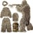 MOPHOTO 5 in 1 Ghillie Suit 3D Camouflage Hunting Suits - Jacket, Pants, Hood, Carry Bag for Adults & Youth, M/L/XL/XXL