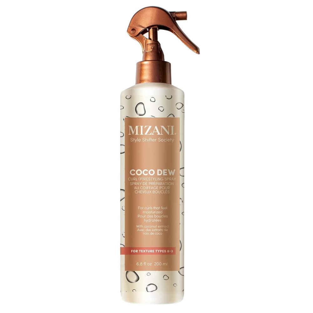 Mizani Style Shifter Society Coco Dew Curl (P)restyling Spray with Coconut Oil, Curl Refreshing Spray, Anti Frizz, Leave In Moisturizer, Silicone-Free